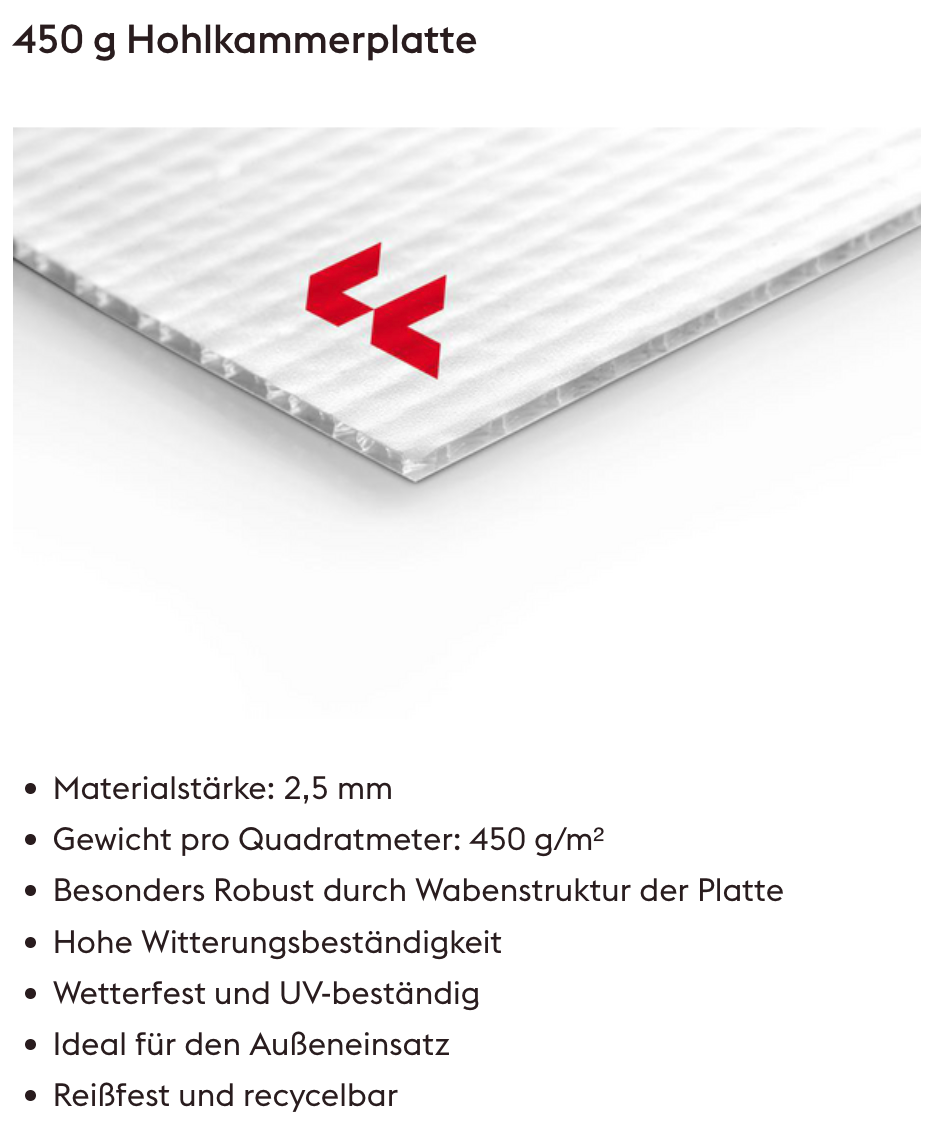 Rumbude Pappschild